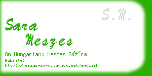 sara meszes business card